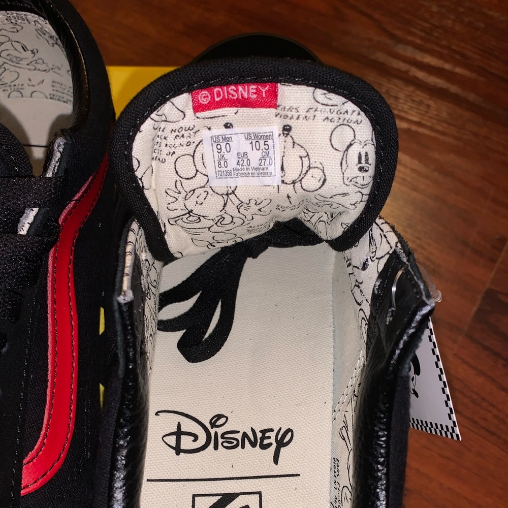 Vans Old Skool Disney Mickey Mouse Club Black 9.0 Mens 10.5 Womens - Picture 8 of 9